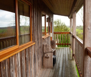 Terrace outside of the lodge with far reaching views